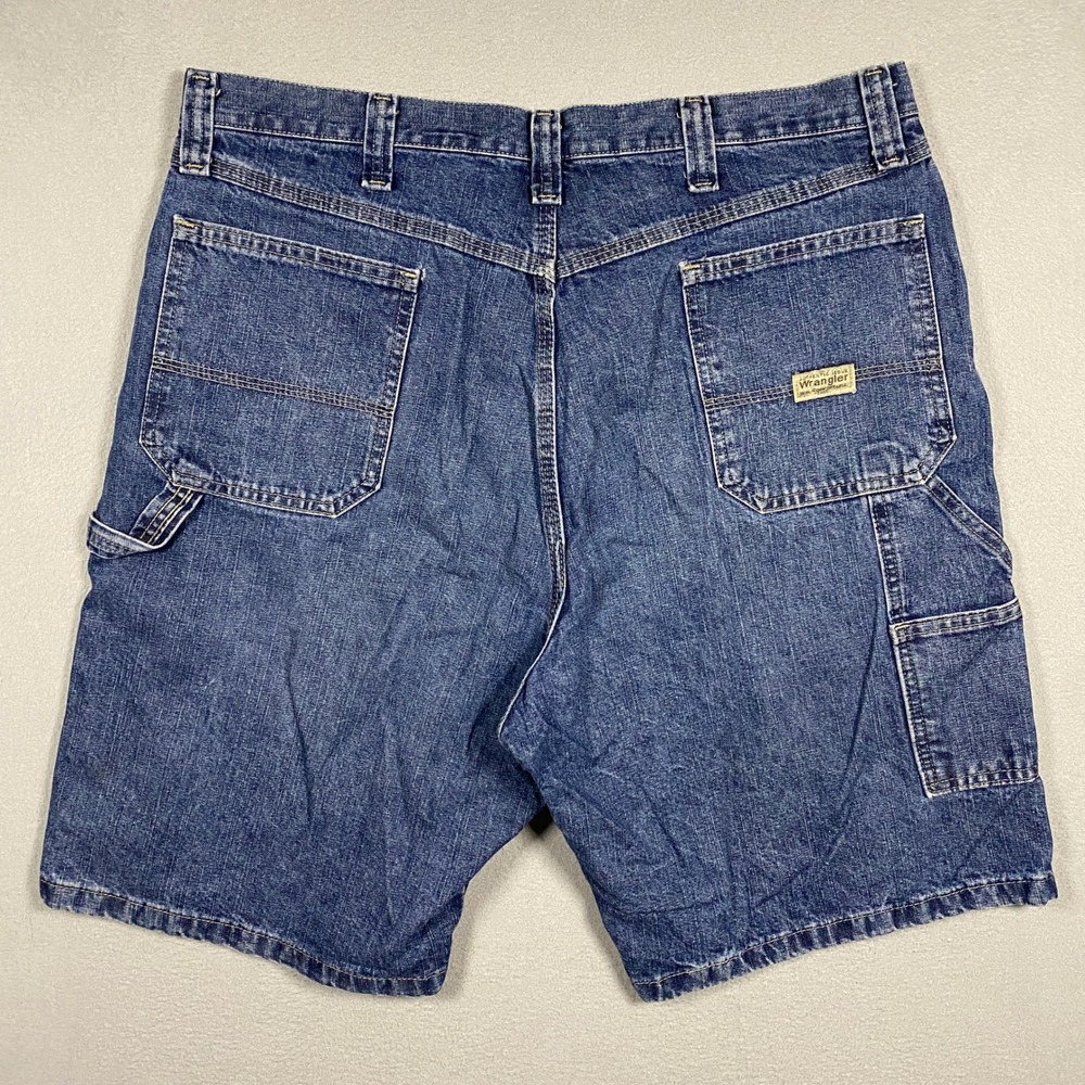 Wrangler Carpenter Shorts Mens 38 Blue Denim Utility Workwear 64WC2ZD
